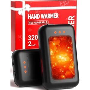 🔥2 Pack Rechargeable Electric Hand Warmers 6400Mah Last 16 Hours BNWT🔥